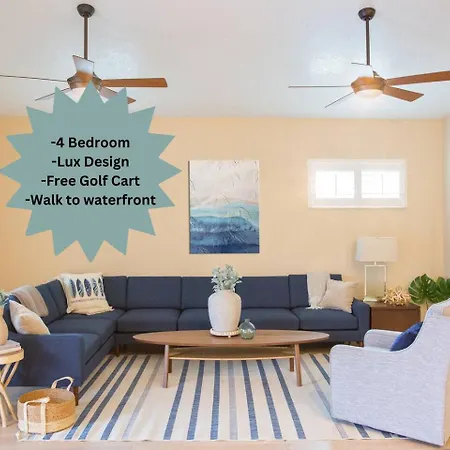Spacious 4Br3Ba Near Beach Free Golf Cart